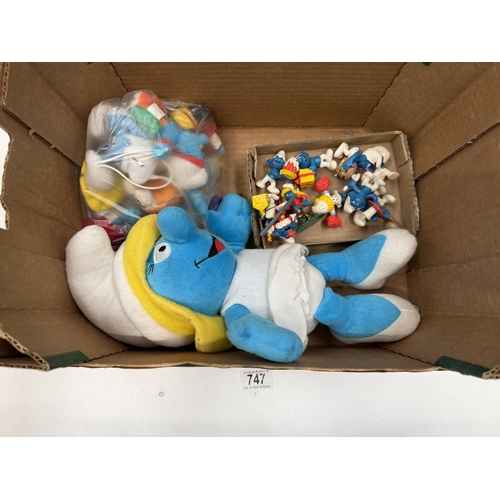 747 - A collection of McDonalds Smurfs etc