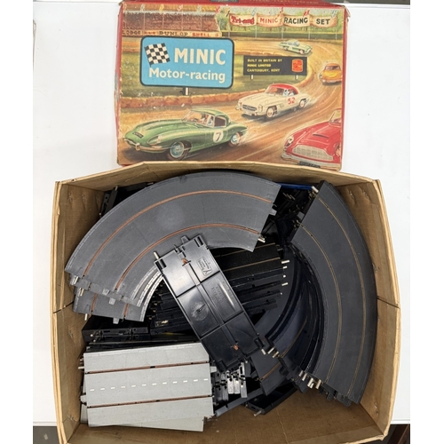 754 - A Minic Moto-Racing empty box & a large box of track (No cars)