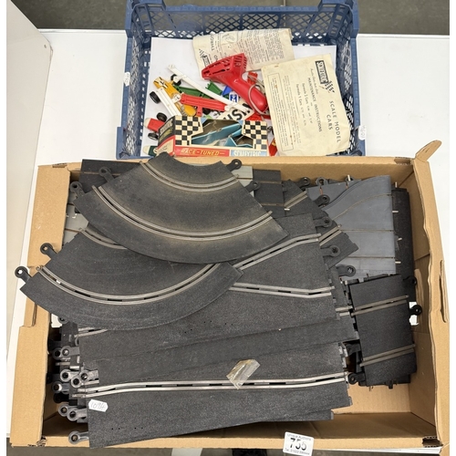 755 - A quantity of vintage Scalextric cars & track