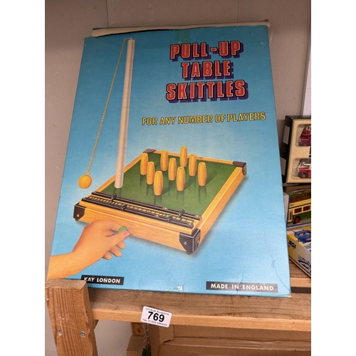 769 - A vintage boxed table skittles