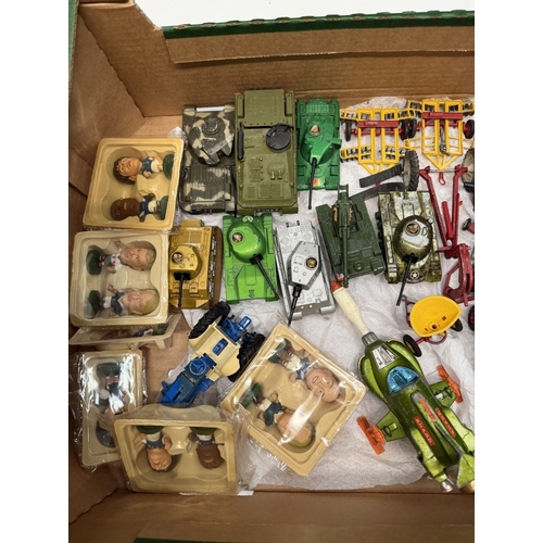 772 - A large box of mixed Diecast including military & agricultural vehicles etc including Matchbox, Corg... 