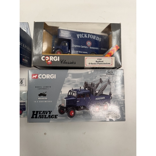 786 - 2 Corgi Classics Pickfords trucks, Corgi Classics 16601 Pickfords Heavy Haulage set & Limited Editio... 