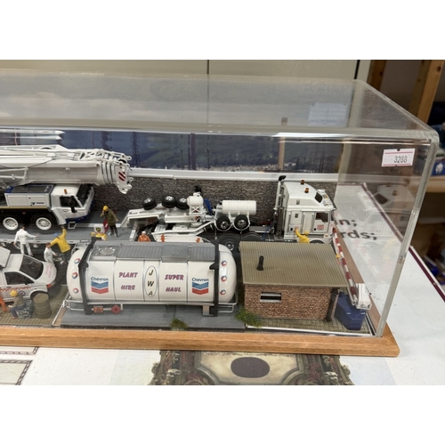 811 - A detailed custom built diecast crane model diorama