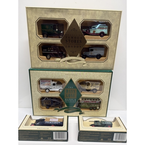 829 - 2 Lledo Days Gone diecast model vehicle sets including Famous Stores Of London & Marks & Spencers co... 