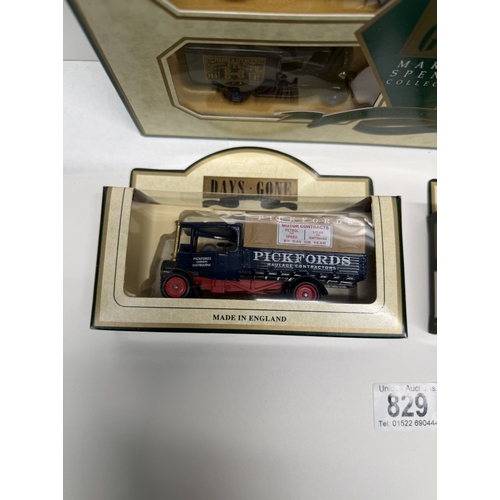 829 - 2 Lledo Days Gone diecast model vehicle sets including Famous Stores Of London & Marks & Spencers co... 