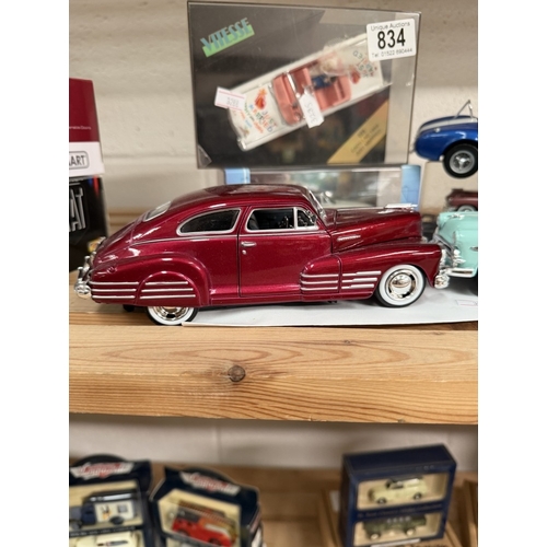 834 - A quantity of boxed diecast including A 1959 Cadillac Eldorado Biarritz marked Just Married by Vites... 