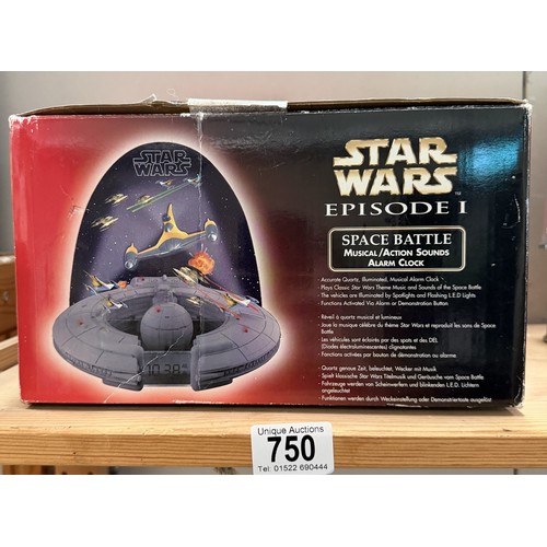 750 - A Star Wars Episode 1 space battles musical / action sounds alarm clock new in box (Unchecked, untes... 