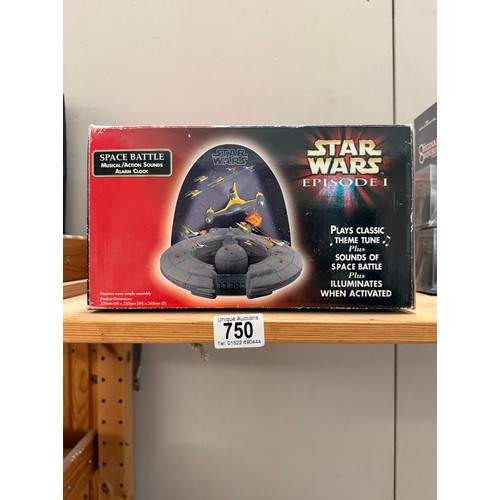 750 - A Star Wars Episode 1 space battles musical / action sounds alarm clock new in box (Unchecked, untes... 