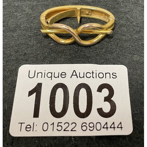 1003 - A 9ct gold scarf pin (total weight 3.25g)