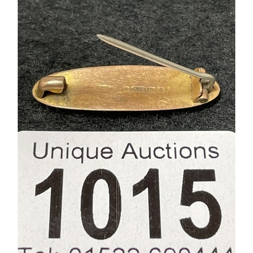 1015 - A 9ct gold BABY brooch (total weight 1.68g)