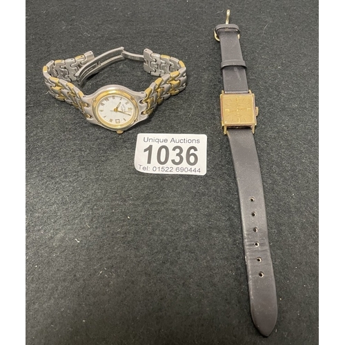 1036 - A ladies Rotary date watch and a vintage Tudor Rotor Self-Winding watch