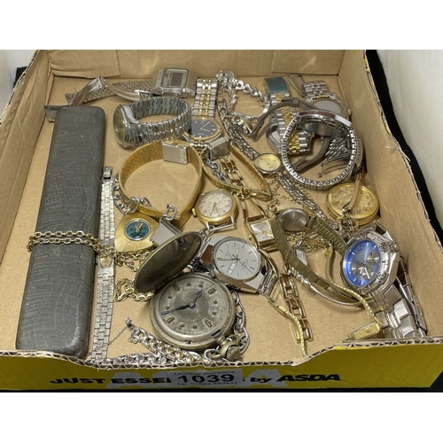 1039 - A good collection of watches including Ingersoll, SEIKO etc