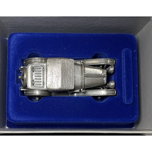 1054 - A very rare set of 12 Franklin Mint Solid Silver Car Collection - all in original boxes  - solid ste... 