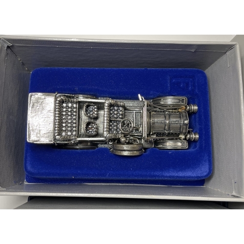 1054 - A very rare set of 12 Franklin Mint Solid Silver Car Collection - all in original boxes  - solid ste... 