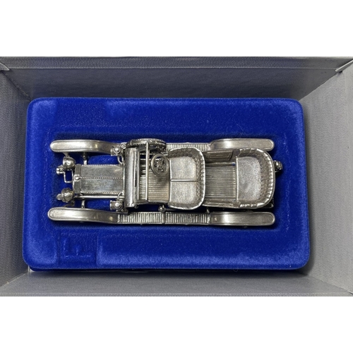 1054 - A very rare set of 12 Franklin Mint Solid Silver Car Collection - all in original boxes  - solid ste... 