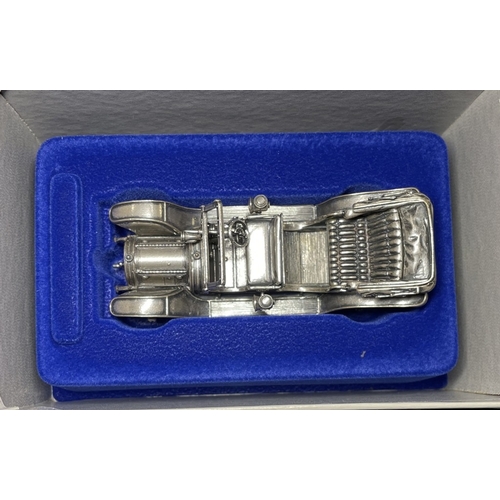1054 - A very rare set of 12 Franklin Mint Solid Silver Car Collection - all in original boxes  - solid ste... 
