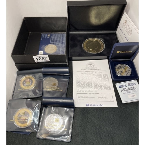 1057 - Mixed collectors coins including Queen Elizabeth II 90th Two Dollars 110g, Dambusters 70th Proof £5,... 