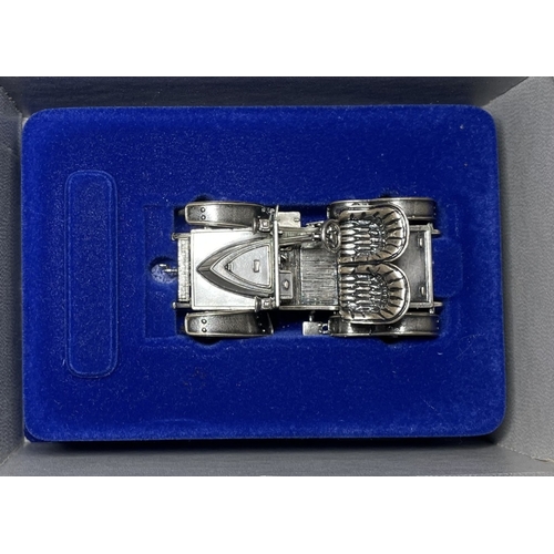 1054 - A very rare set of 12 Franklin Mint Solid Silver Car Collection - all in original boxes  - solid ste... 