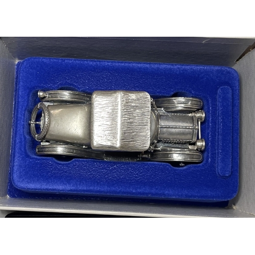 1054 - A very rare set of 12 Franklin Mint Solid Silver Car Collection - all in original boxes  - solid ste... 