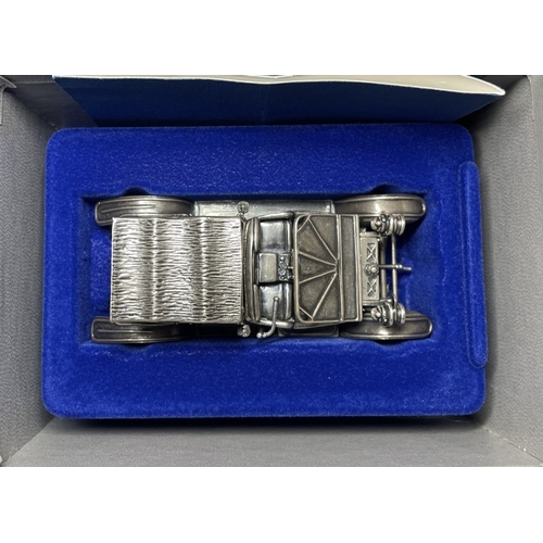 1054 - A very rare set of 12 Franklin Mint Solid Silver Car Collection - all in original boxes  - solid ste... 