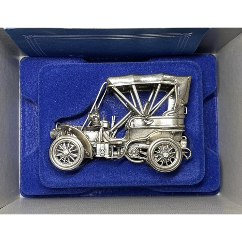 1054 - A very rare set of 12 Franklin Mint Solid Silver Car Collection - all in original boxes  - solid ste... 