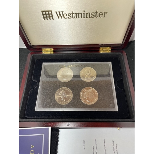 1056 - A Westminster Boxed Four Coin Set The Portraits Of A Queen with COA