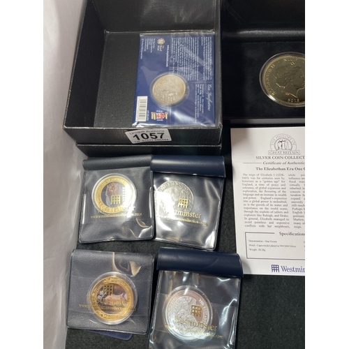 1057 - Mixed collectors coins including Queen Elizabeth II 90th Two Dollars 110g, Dambusters 70th Proof £5,... 