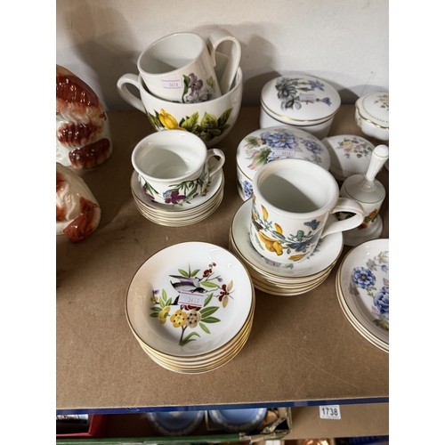1736 - A quantity of Royal Worcester fine bone china & Portmeirion Botanic Garden including saucers, teacup... 