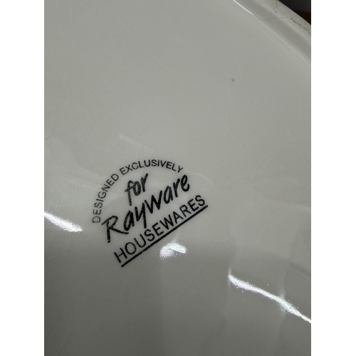 1931 - A vintage Rayware novelty cookie jar featuring a teddy bear & a mouse reading a Buns & Biscuits book