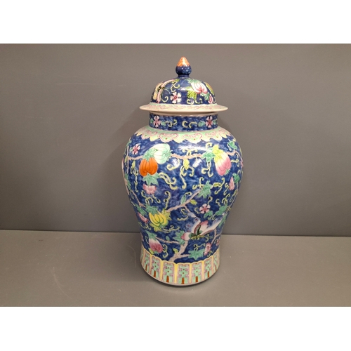 23 - A large Chinese familie rose Temple jar 48 cm in height