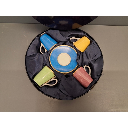 25 - Royal Worcester coffee set made to celebrate the Queens 80th birthday. Brand new never been used.