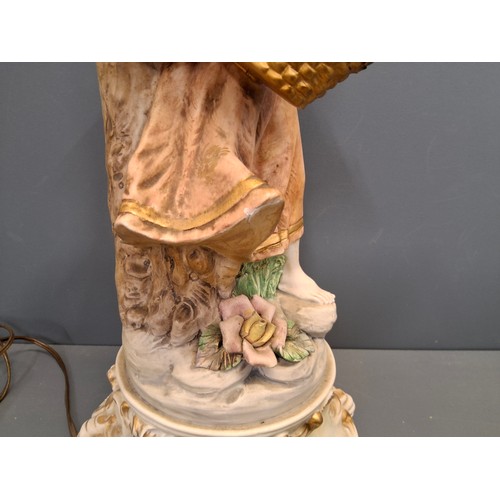 29 - A vintage Italian porcelain figurine lamp
Measures 45cm chip to the dress.
Untested