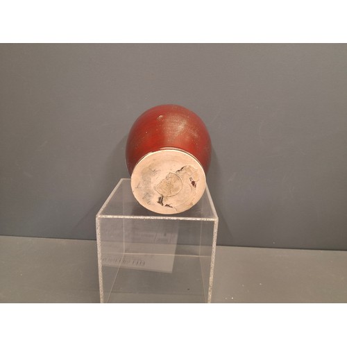 33 - Vintage European Ox Blood Flambé glaze vase.
15cm in height