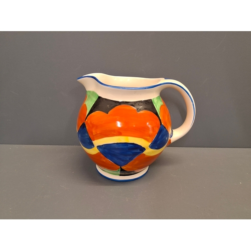41 - Crown Ducal ware pitcher circa 1925 in the style of Clarice Cliff
Height 14cm