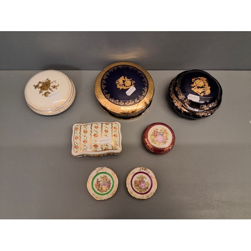 43 - Five Limoges boxes & Two little Dishes