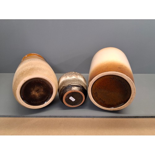 50 - Three Retro West German vases. The heights vase being 43cm