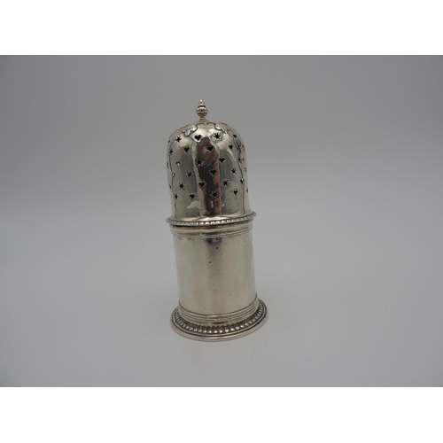 192 - GEORGE III SILVER SUGAR SHAKER NEWCASTLE, PROBABLY 179413cm high5.2 oz.164 grams... 