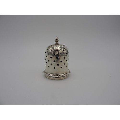 192 - GEORGE III SILVER SUGAR SHAKER NEWCASTLE, PROBABLY 179413cm high5.2 oz.164 grams... 