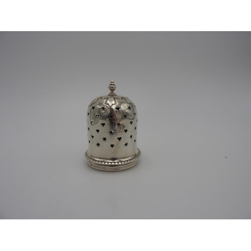 192 - GEORGE III SILVER SUGAR SHAKER NEWCASTLE, PROBABLY 179413cm high5.2 oz.164 grams... 