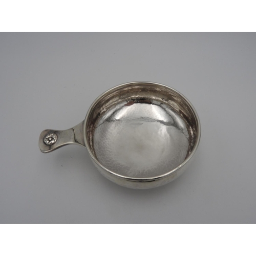 209 - GEORGE VI SILVER PORRINGER ALBERT EDWARD JONES, BIRMINGHAM 1937 of compressed baluster form with ham... 