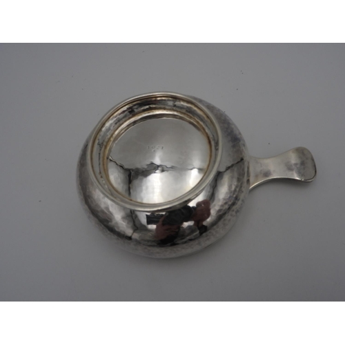 209 - GEORGE VI SILVER PORRINGER ALBERT EDWARD JONES, BIRMINGHAM 1937 of compressed baluster form with ham... 