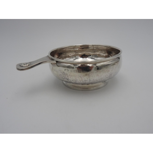 209 - GEORGE VI SILVER PORRINGER ALBERT EDWARD JONES, BIRMINGHAM 1937 of compressed baluster form with ham... 