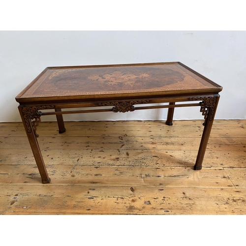 48 - A FRENCH WALNUT AND MARQUETRY COFFEE TABLE EARLY 20TH CENTURY, in the manner of Gabriel Viardot56cm ... 