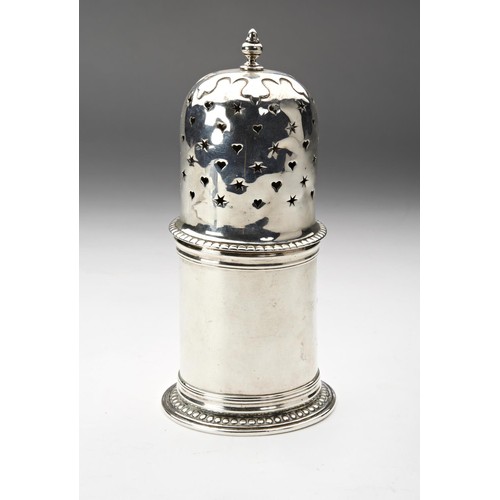 192 - GEORGE III SILVER SUGAR SHAKER NEWCASTLE, PROBABLY 179413cm high5.2 oz.164 grams... 