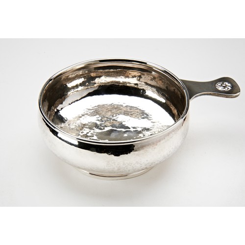 209 - GEORGE VI SILVER PORRINGER ALBERT EDWARD JONES, BIRMINGHAM 1937 of compressed baluster form with ham... 