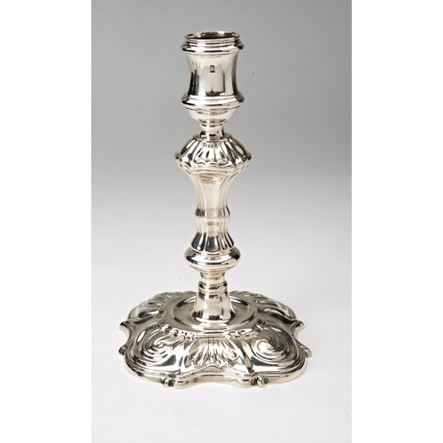 203 - SET OF FOUR GEORGE II CANDLESTICKSPHILLIPS GARDEN, LONDON, 1740in the rococo style18cm high62.8 oz.1... 