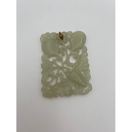 302 - CARVED WHITE JADE BUTTERFLY PENDANT QING DYNASTY, 19TH CENTURY6cm high