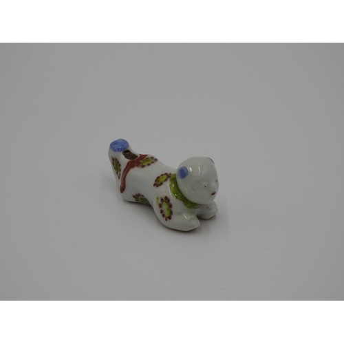 614 - JAPANESE IMARI 'KAKIEMON' WHISTLE POSSIBLY EDO PERIODmodelled a boy7cm wide