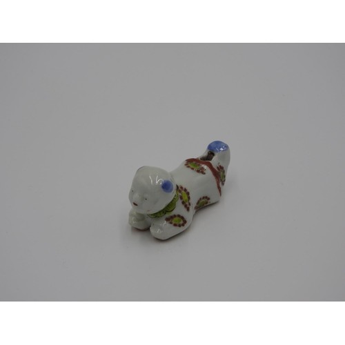 614 - JAPANESE IMARI 'KAKIEMON' WHISTLE POSSIBLY EDO PERIODmodelled a boy7cm wide