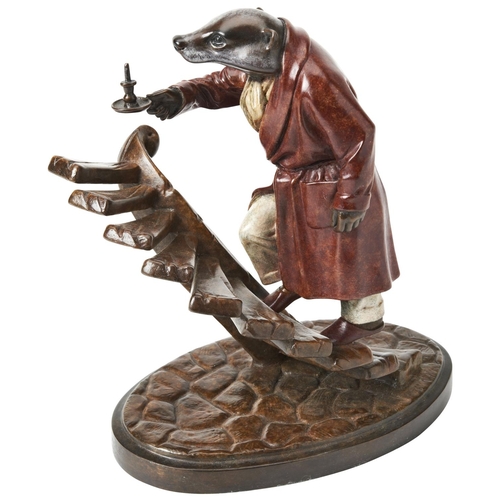 99 - RACHEL TALBOTBADGERa limited edition Wind in the Willows bronze sculpture, signed and numbered 1/12.... 